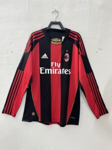 Maillot Milan AC Domicile Manche Longue Retro 1011 1 225x300