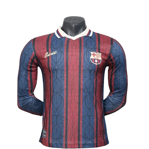 FC Barcelone T-Shirt Manches Longues - Noir