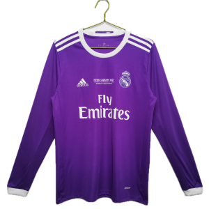 Real Madrid Maillot Retro Exterieur Manche Longues 16/17