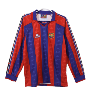 FC Barcelone Maillot Retro Domicile Manche Longues 95/97
