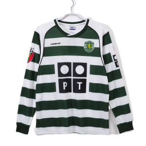 SPORTING CP MAILLOT Retro DOMICILE Manche Longues 01/03