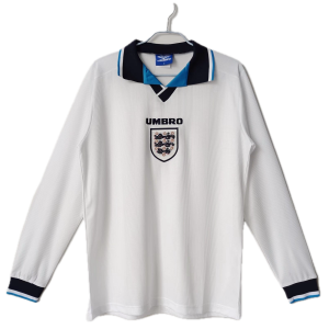 Angleterre Maillot Retro Domicile Manche Longues 1996