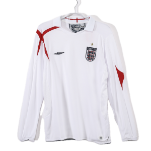 Angleterre Maillot Retro Domicile Manche Longues 2006