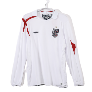 Angleterre Maillot Retro Domicile Manche Longues 2006
