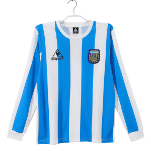 Argentine Maillot Retro Domicile Manche Longues 1986-