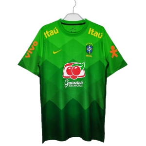 Brésil Maillot Retro Pré-Match Manche Longues 2020