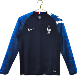 Équipe de France Maillot Retro Domicile Manche Longues 2018