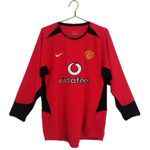 Manchester United Maillot Retro Manche Longues Domicile 02/04