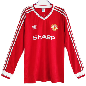 Manchester United Maillot Retro Manche Longues Domicile 86/88