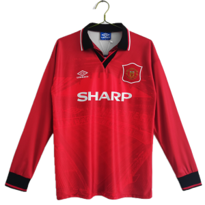 Manchester United Maillot Retro Manche Longues Domicile 94/96