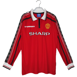 Manchester United Maillot Retro Manche Longues Domicile 98/99