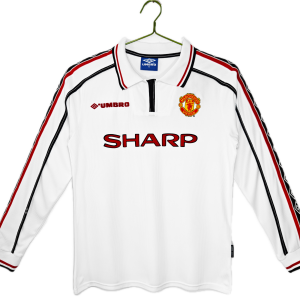 Manchester United Maillot Retro Manche Longues Exterieur 96/97