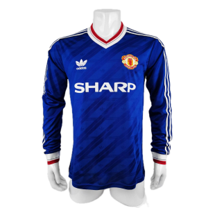 Manchester United Maillot Retro Manche Longues Third 86/88
