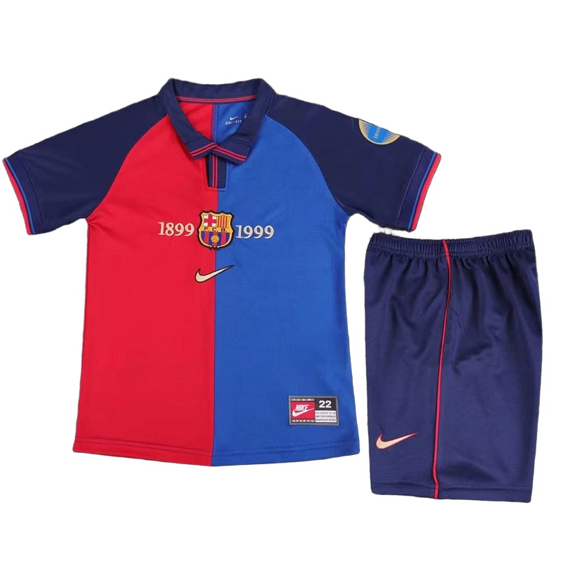18-99-99_Barcelone_Domicile_-_Avant.jpg FC Barcelone Tenue Rétro Domicile 99/99 - Enfant