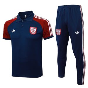 Arsenal Ensemble Polo Survêtement 25/26 - Bleu Royal Rétro