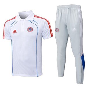 Bayern Munich Ensemble Polo Survêtement 25/26 - Blanc Rétro