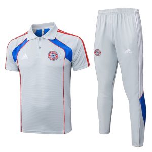 Bayern Munich Ensemble Polo Survêtement 25/26 - Gris Rétro