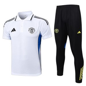 SURVETEMENTS MANCHESTER UNITED FC Manchester United Ensemble Polo Survêtement 25/26 - Blanc