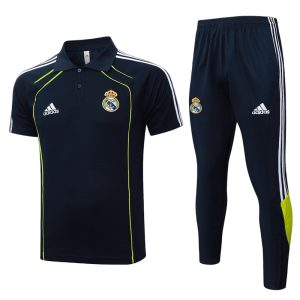 SURVETEMENTS REAL MADRID Real Madrid Ensemble Polo Survêtement 25/26 - Bleu Marine Rétro