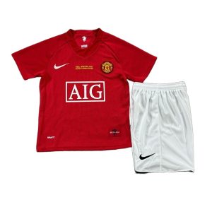 Manchester United Tenue Rétro Domicile 07/08 - Enfant