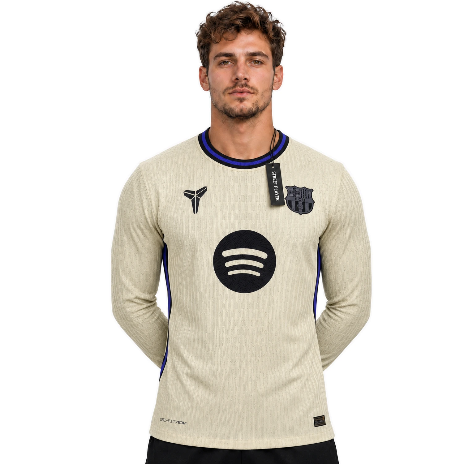 45946 fc barcelone maillot exterieur manche longues 25 26 version player devant.webp