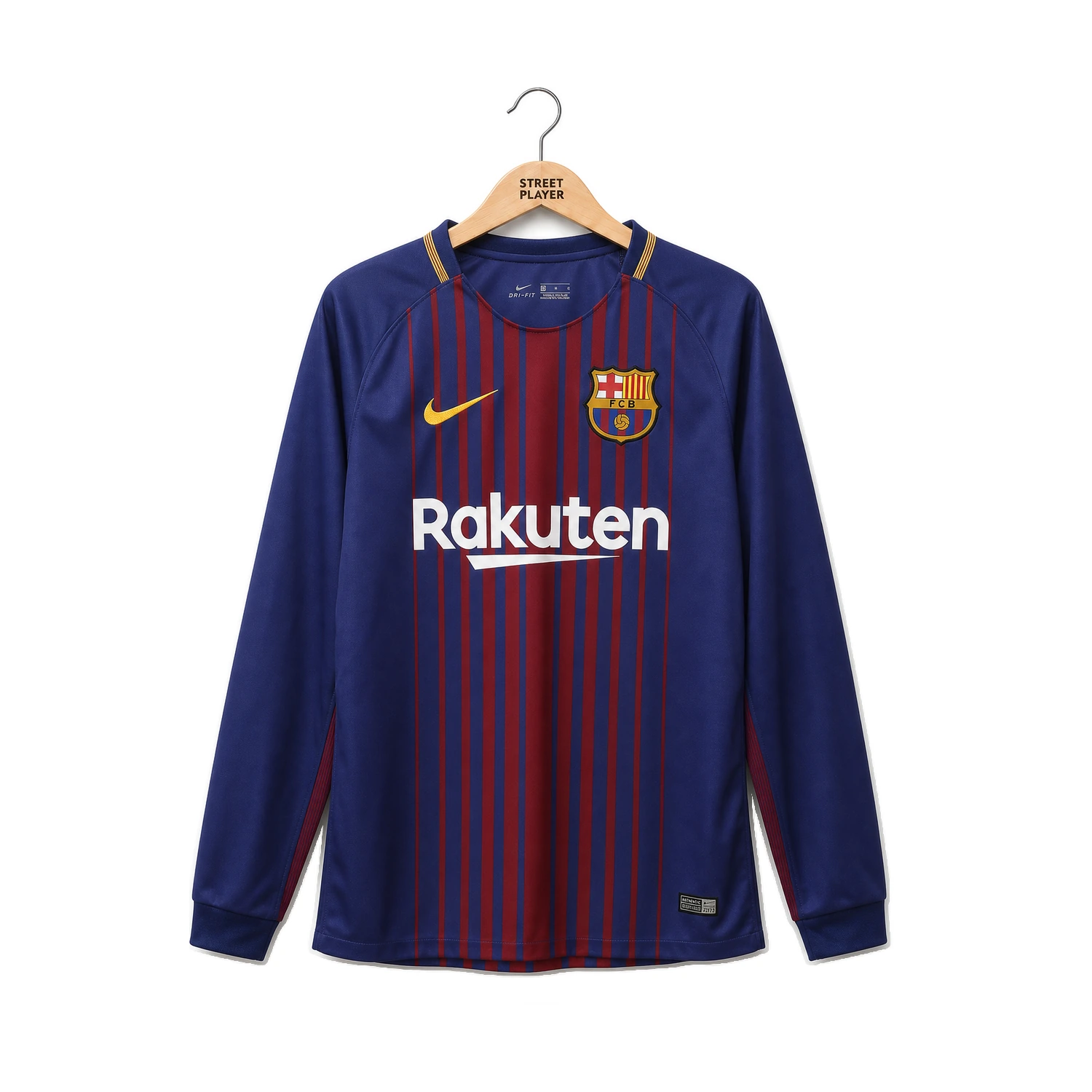 52072 fc barcelone maillot retro domicile manche longues 17 18 devant.webp